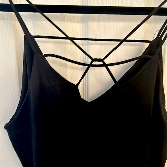 Faux Suede Strappy Dress - Picture 3 of 5